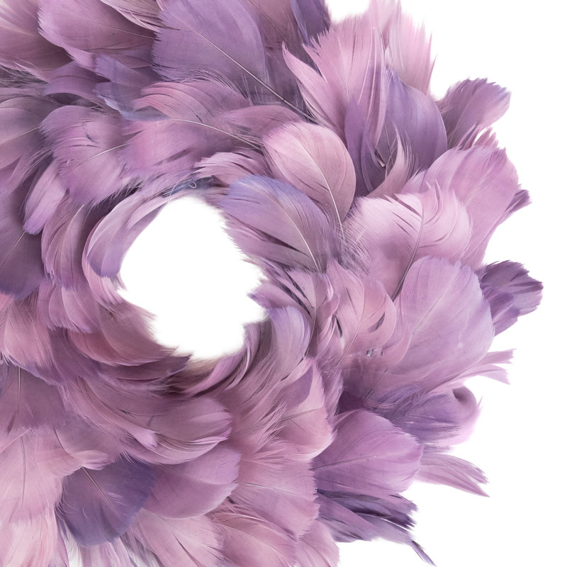 Faux Feather 10'' Wreath