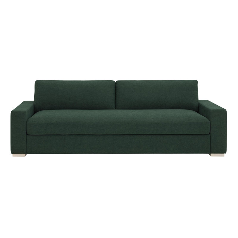 Beckham Forest Green Chenille 96 Inch Sofa, Green