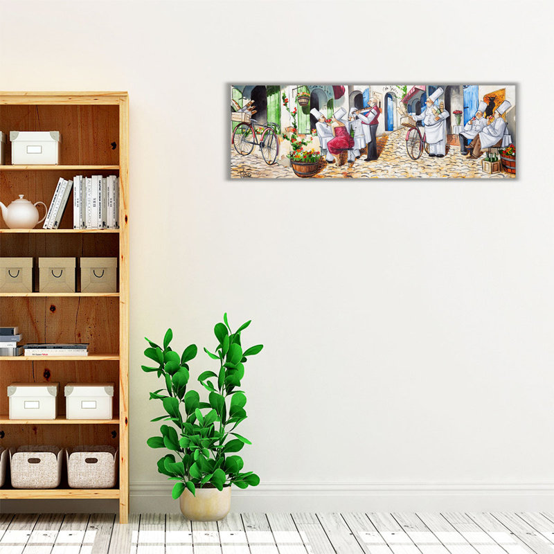 Chef's Day Off - reproduction d'art sur toile, H 8 po x l 24 po