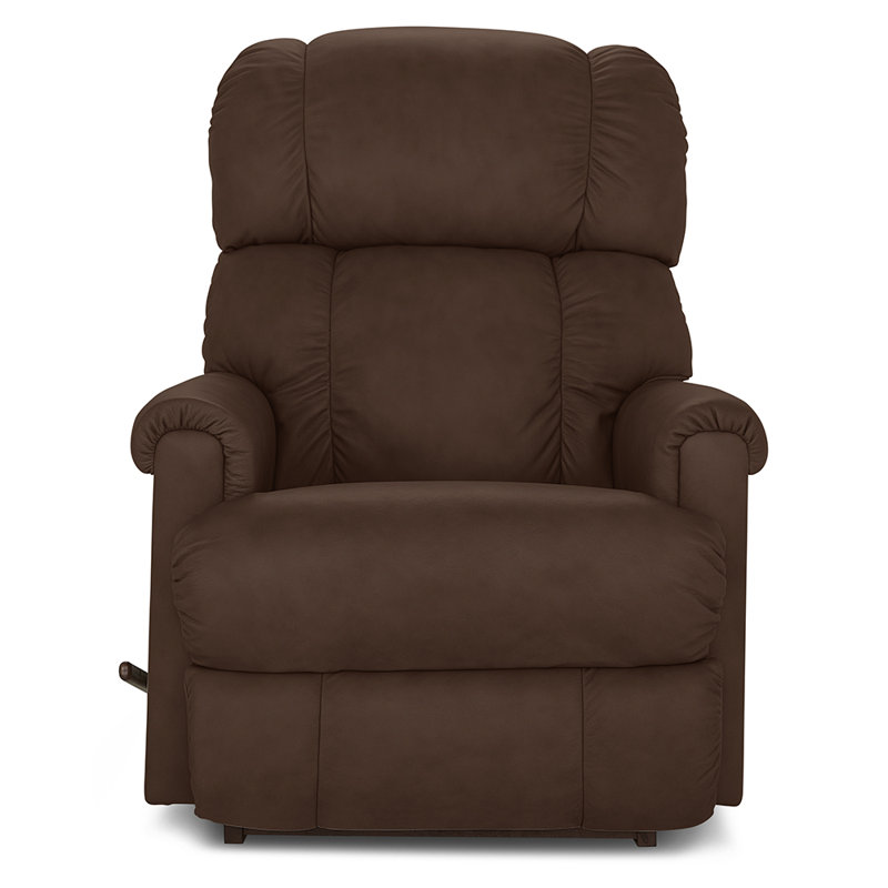 Pinnacle Leather Match Manual Rocking Recliner, Brown