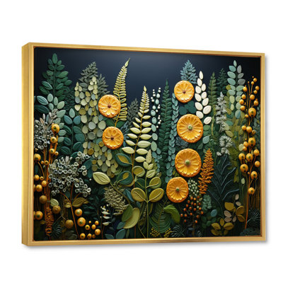 Tapisserie de fougères jaunes, plante, forêt, fougères