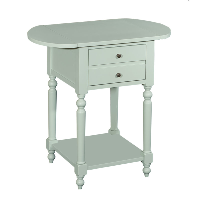 Table de bout avec rangement Tolland, Turquoise