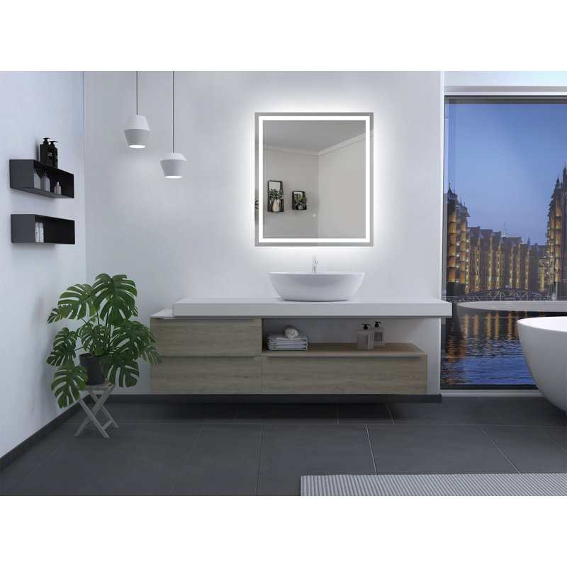 Quiles Flat Wall Mirror, 40" x 35.25"