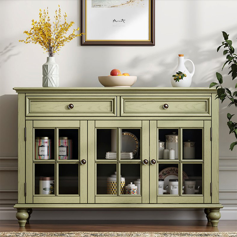 Buffet multifonctionnel en bois massif de style américain
