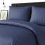 Microfiber Stripe Duvet Complete Set With Striped Pillows & Fitted Sheet-113206112-113206106