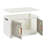 Canas 5 Pack Stackable Storage Bins 50QT Folding Organizer Boxes Collapsible Closet With Doors Wheels Lid-1923559033