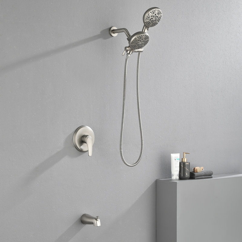 All-In-One Kit with Rough in-Valve, Brushed Nickel