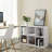 Wooden 3-Tier Bookcase Book Shelf Display Storage Shelf With 6 Compartments White-1249902262