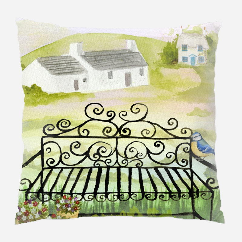 Housse et insert de coussin carré Paschall, Microsuède, Intérieur