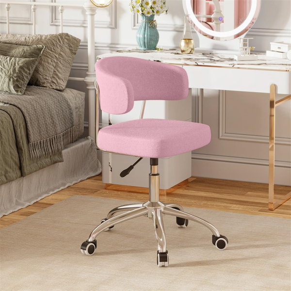 Sedia Per Scrivania FurnitureR Adolescent, Task Without Armrests Adjustable In Height, Stylish Study Chair For Home And Office, Metal, Morandi Aqua, 44 X 40 X 74-87 Cm Sedia Scrivania