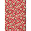 Tapis rouge brodé à motif floral lavable à la machine-661340134