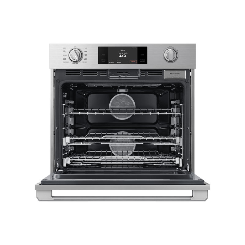 30" Single Wall Oven Steam, Silver
