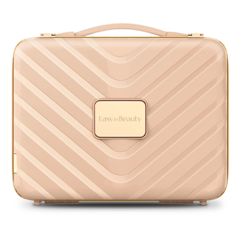 Portable Makeup Organizer Makeup Tool Case With Led Mirror Pink, Pink