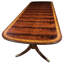 Multi-Banded Mahogany Dining Table