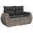 Vidaxl Garden Sofa Set Grey, Dark Grey