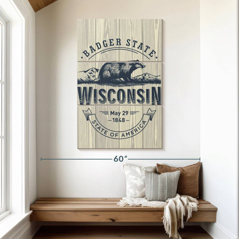 Badgers de Nicci Wisconsin, H 50 po x l 32 po