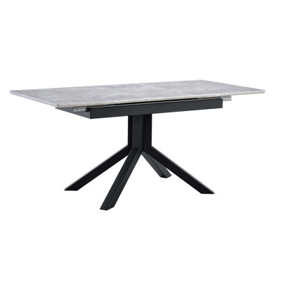 Modern Extendable Dining Table with Durable MDF Top and Sturdy Metal Frame