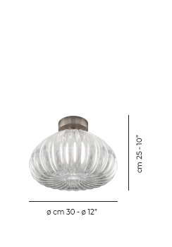 Diamante 1 - Light Semi Flush Mount, Crystal