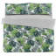 NightComfort Palm Leaf Wesley Green Cotton Rich Duvet Cover Set with Pillowcase-55849755