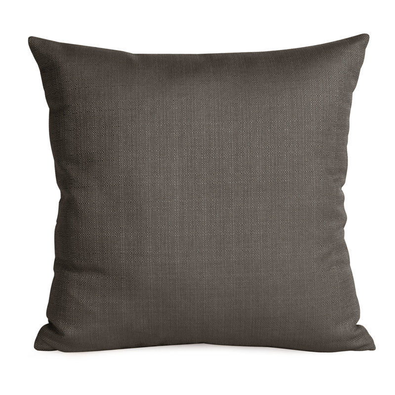 Housse de coussin Randal, Gris, H 16 po x l 16 po x P 1 po, Housse de coussin seulement - sans coussin