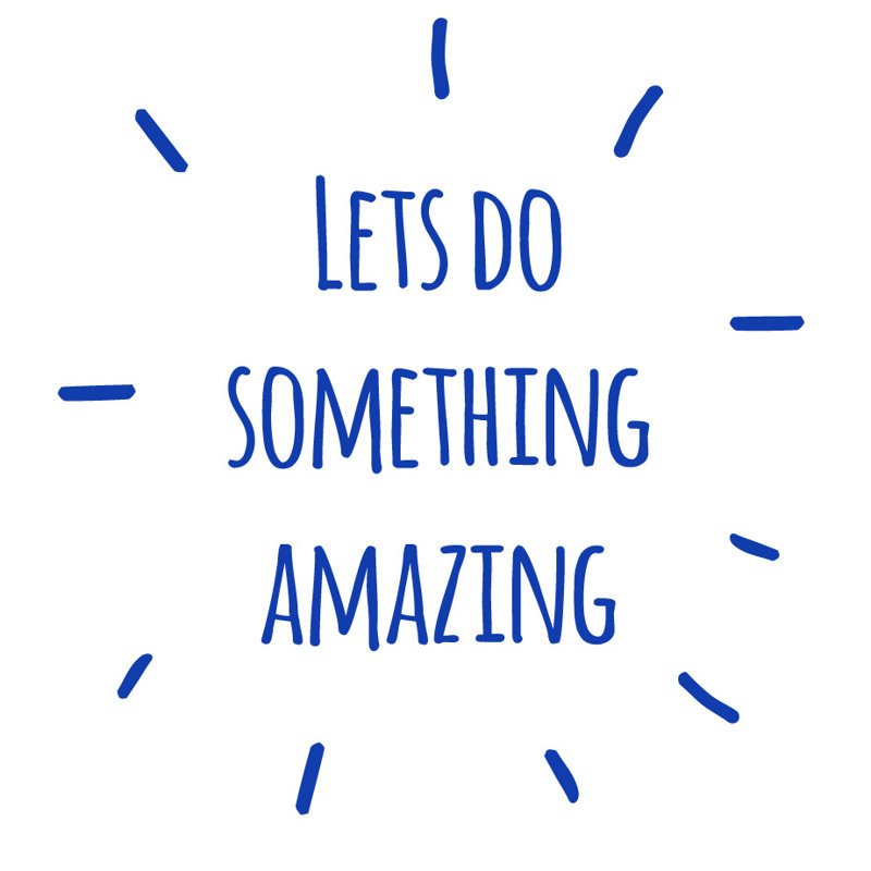 Décalcomanie murale « let do quelque chose incroyable », H 60 po x l 56 po x P 0,01 po, Bleu foncé