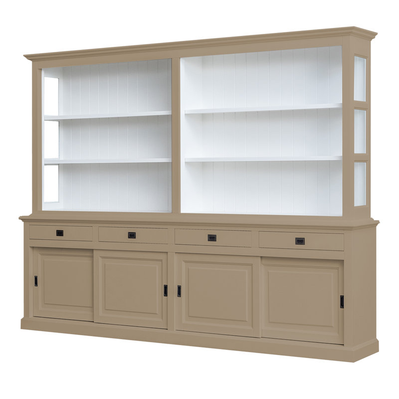Bush 300 cm W Display Cabinet, Dark Beige