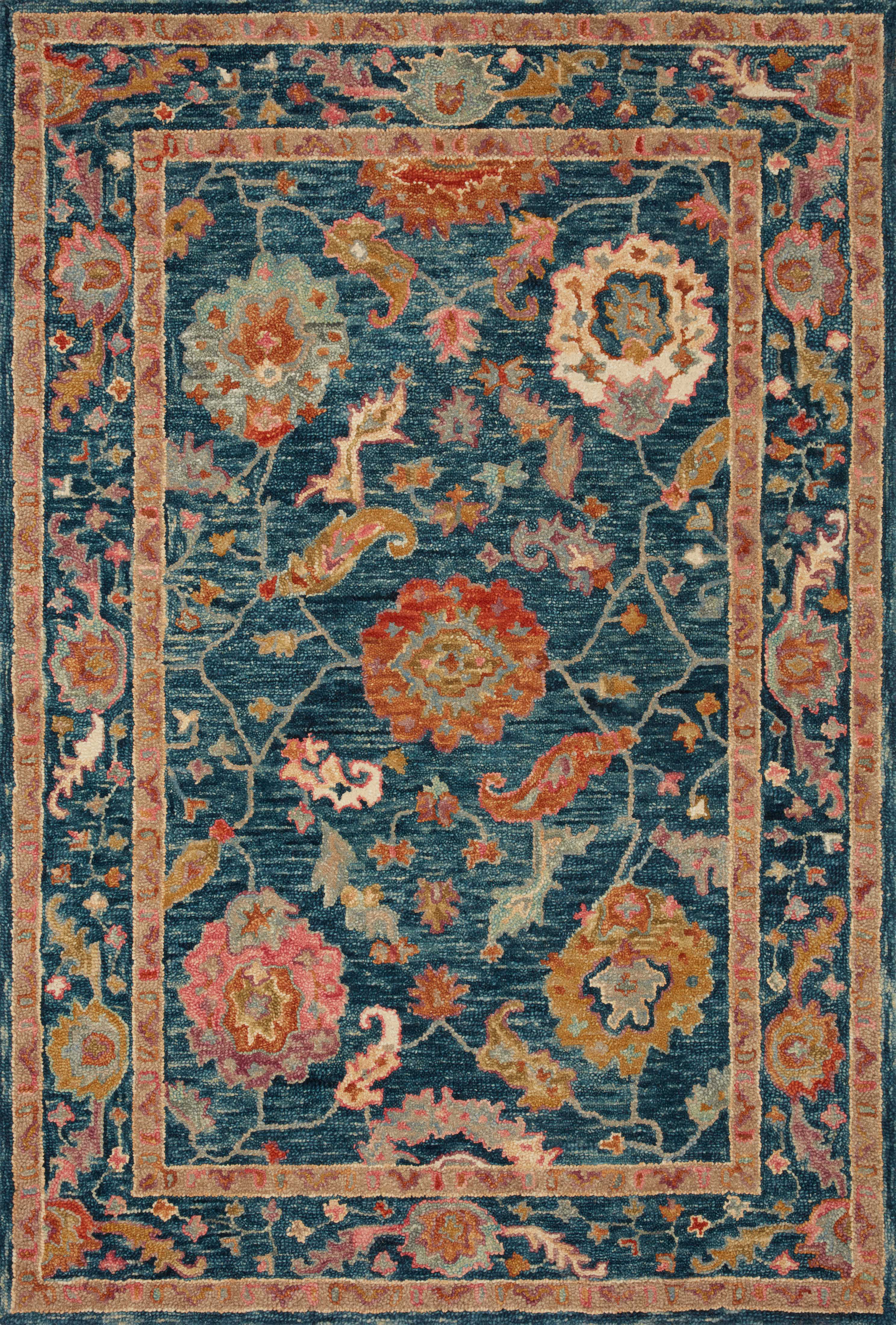 Looped Throw Rugs Langley Street® Square Fierros Oriental Handmade Looped 1'6