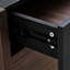 Rangement à chaussures extensible et rotatif avec 1 tiroir, armoire d'angle à 90 degrés pour l'espace de vie, couloir, entrée, pièce réglable en noyer noir de 32,5 po à 58,8 po, zone entrante, foncé