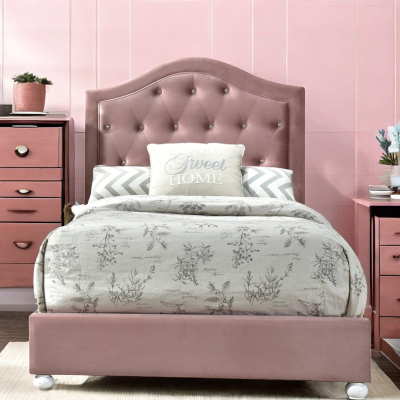 Rew Tufted Platform Bed, Twin