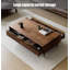 Table basse en noyer noir tout en bois massif-110917013