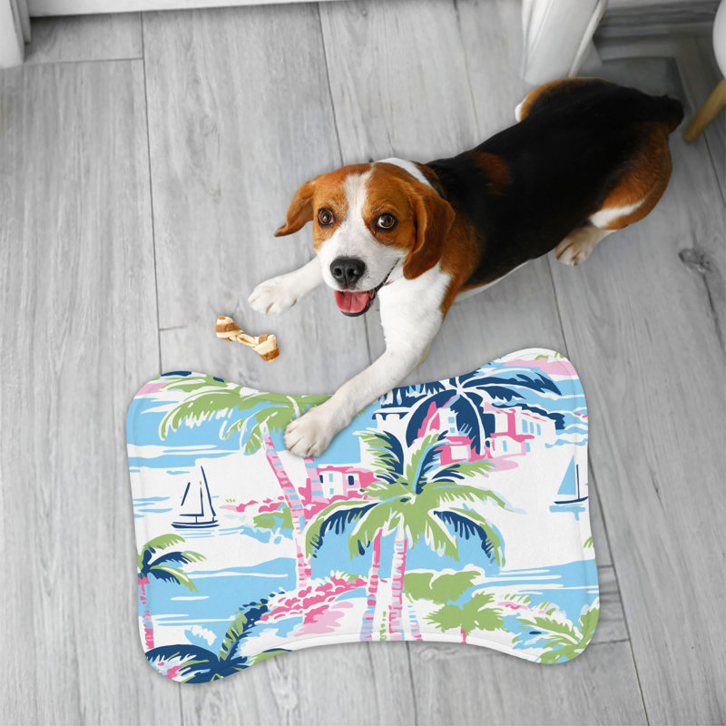 Palm Retreat - Tapis d'alimentation en os 1 pièce