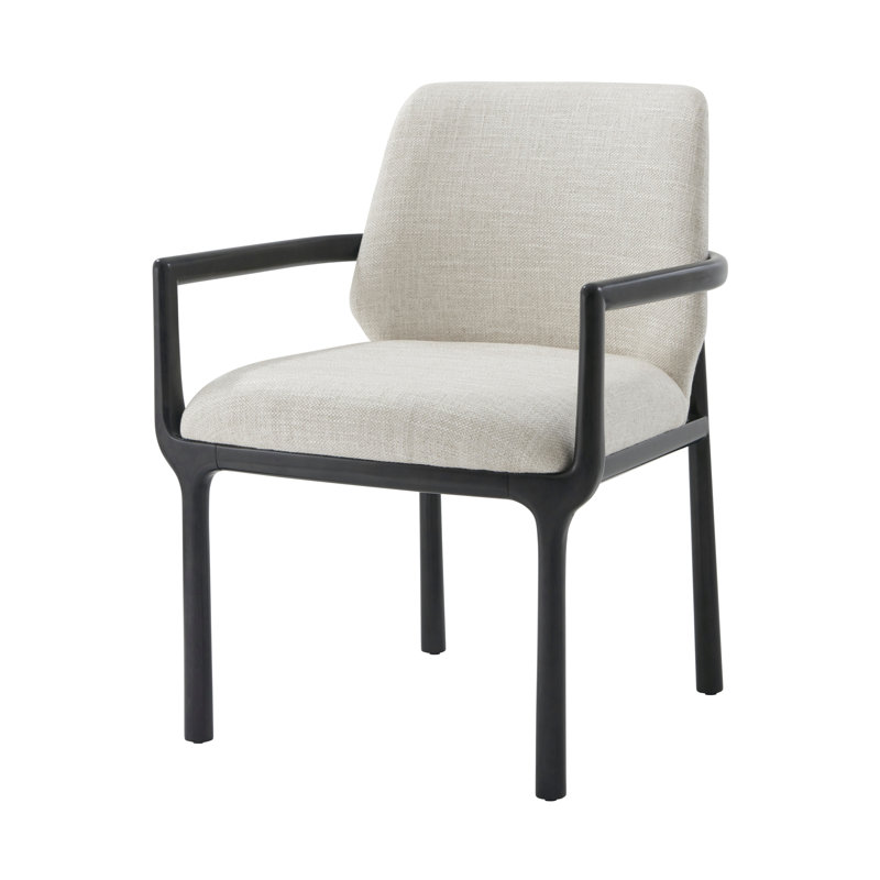 Kesden Upholstered Arm Chair, Silent Black