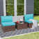 Aksh Wicker 2 - Person Patio Conversation Sets with Cushions