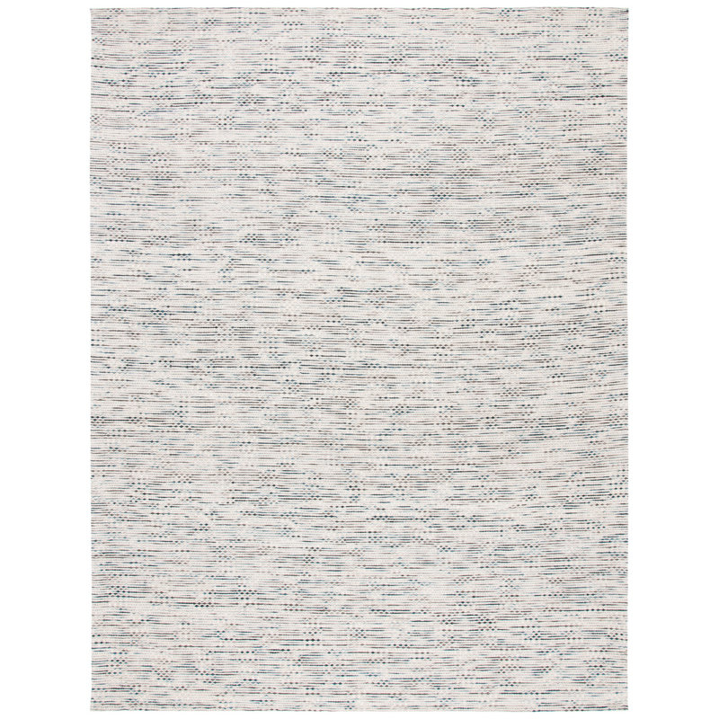 Tapis abstrait en laine / coton tissé à la main Laureldale, Rectangle 8 pi x 10 pi