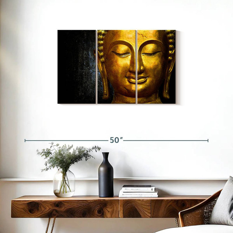 Adella Golden Buddha Statue, 20" H x 33" W