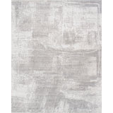 Adra Hand Knotted Abstract Area Rug in Ivory / Grey