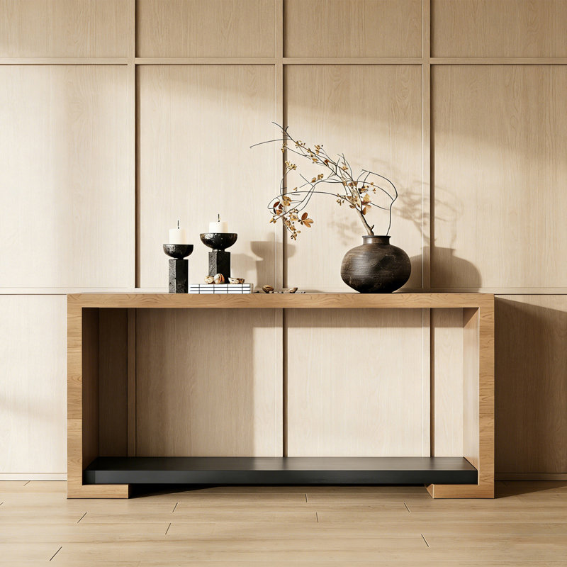 Retro Multifunctional Practical Console Table, 29.53" H x 62.99" W x 13.78" D