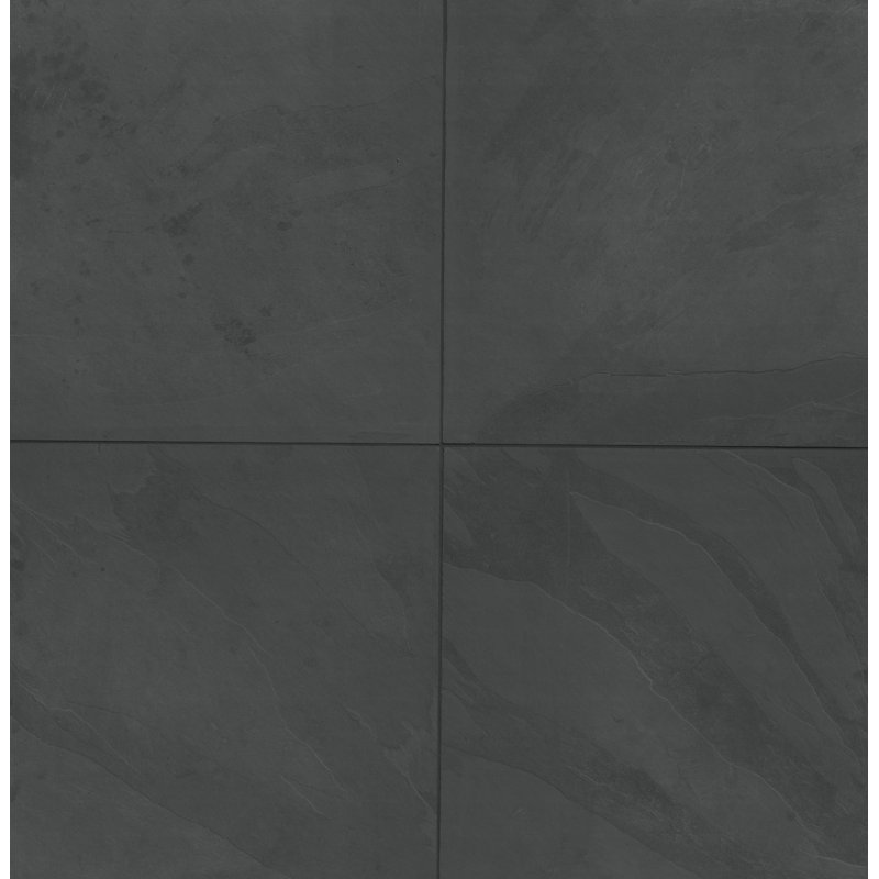 Carreau de sol en ardoise calibré 24 po x 24 po Ackland Camden, Gris anthracite