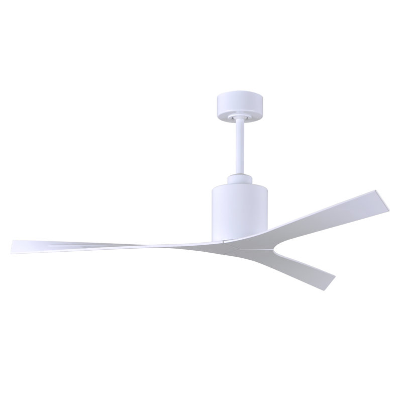 56" Molly 3 - Blade Propeller Ceiling Fan with Wall Control, Gloss White, Gloss White