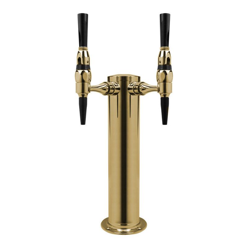 Kegco Dual Tap Conversion Kit with, Brass