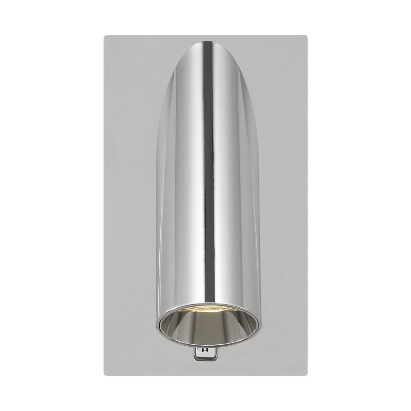 Ponte 1 - Light LED Outdoor Armed Sconce, Polished Nickel, 120V