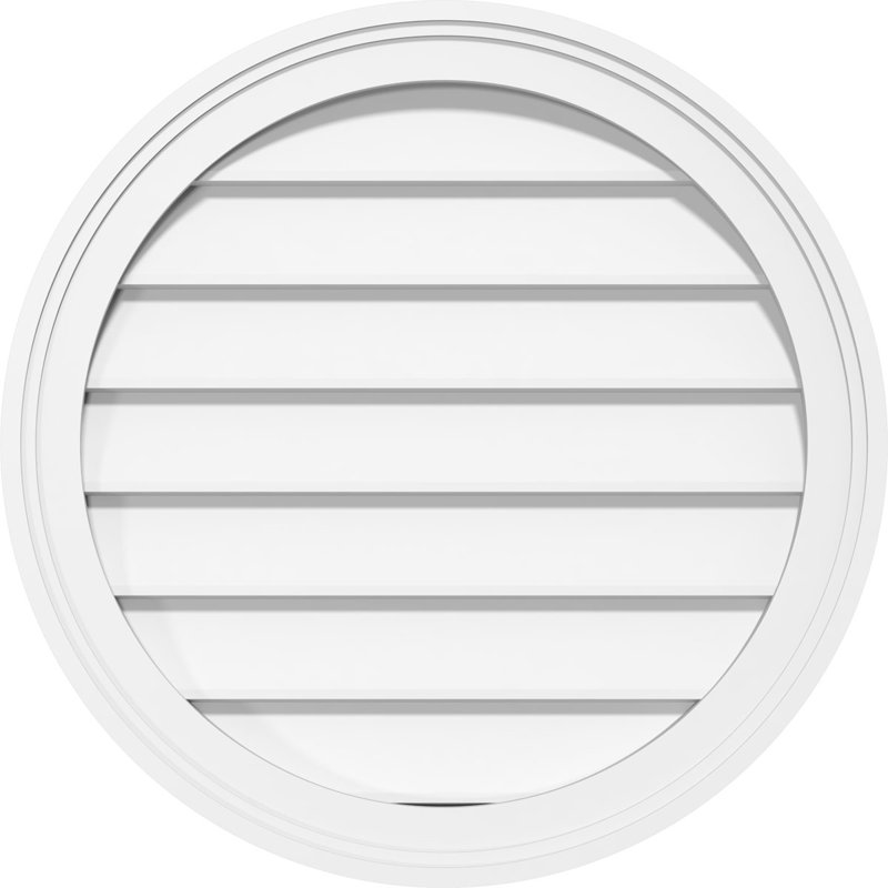 Ekena Millwork 42'' W PVC Wall Louver / Gable Vent, 38" H x 42" W