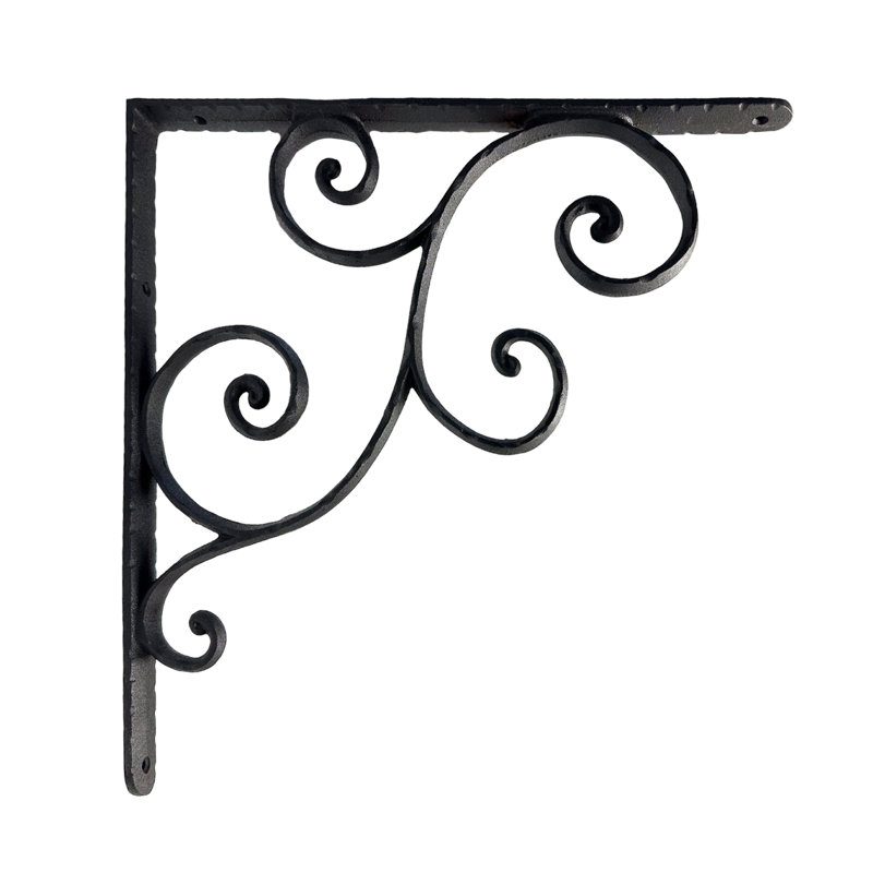 Rustic Shelf Bracket, Black