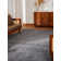 TAPIS EN LAINE gris anthracite RESPECTUEUX DE L'ENVIRONNEMENT NOUÉ À LA MAIN AU MÉTIER À TISSER avec conception unie Marcie