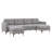 110" L-Shape Convertible Sectional Sofa Couch With Movable Ottoman, 5-Seat Couch With Chaise, Velvet Upholstered Sofa Couch-25860826