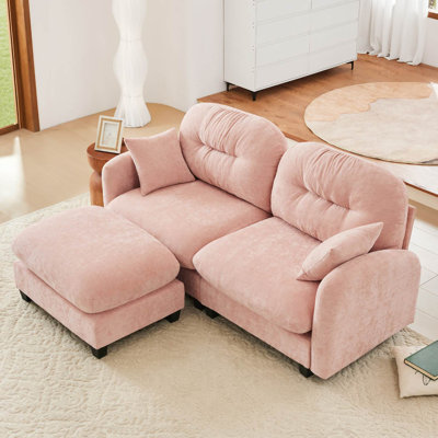 Canapé en chenille 74 "avec repose-pieds Cloud