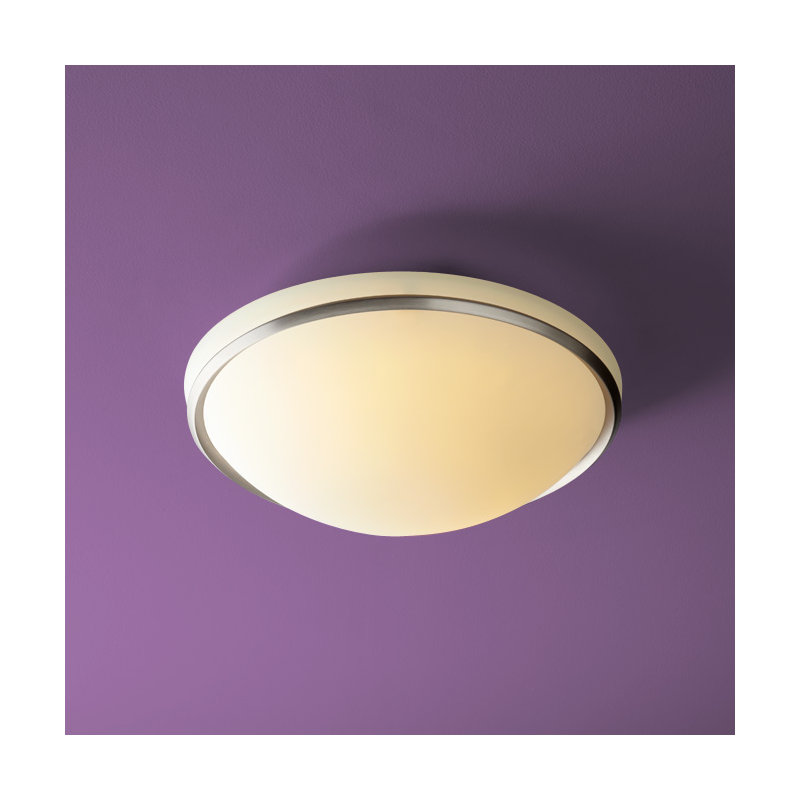 Saturna Acrylic Flush Mount, Satin Nickel