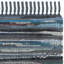 Tapis bleu abstrait en coton tissé à plat Feliciano-878381304