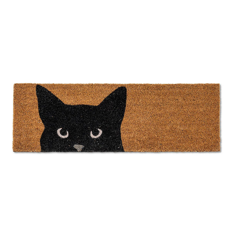 Drevaughn Outdoor Doormat, 1" H x 10" W x 30" L, Brown/Black