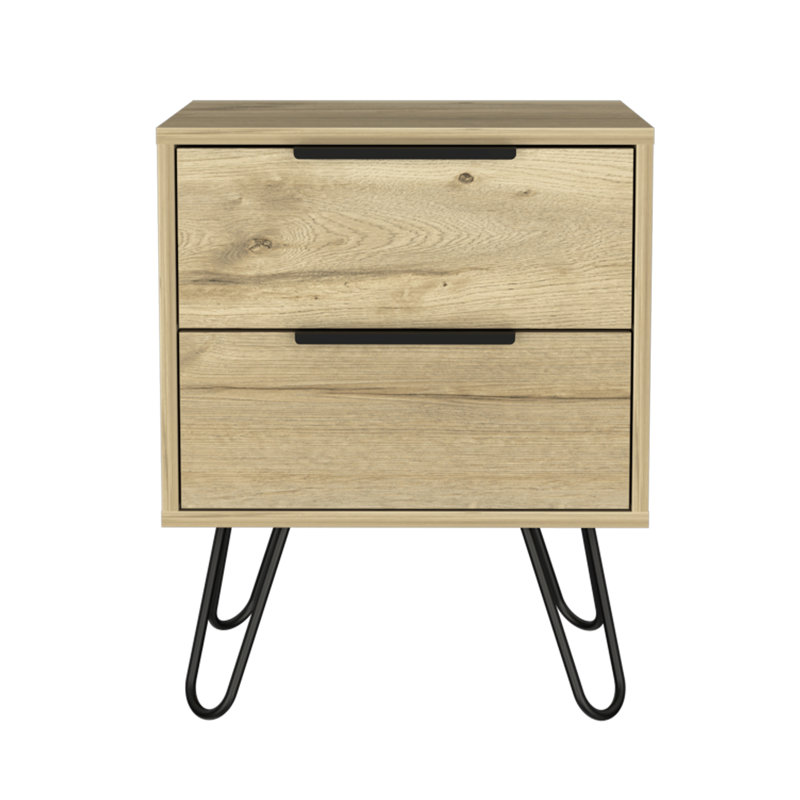 2-Drawer Rectangle Nightstand